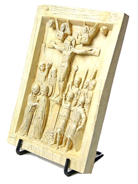 Byzantine Christian Christ on Cross Crucifixion Tablet Constantinople
